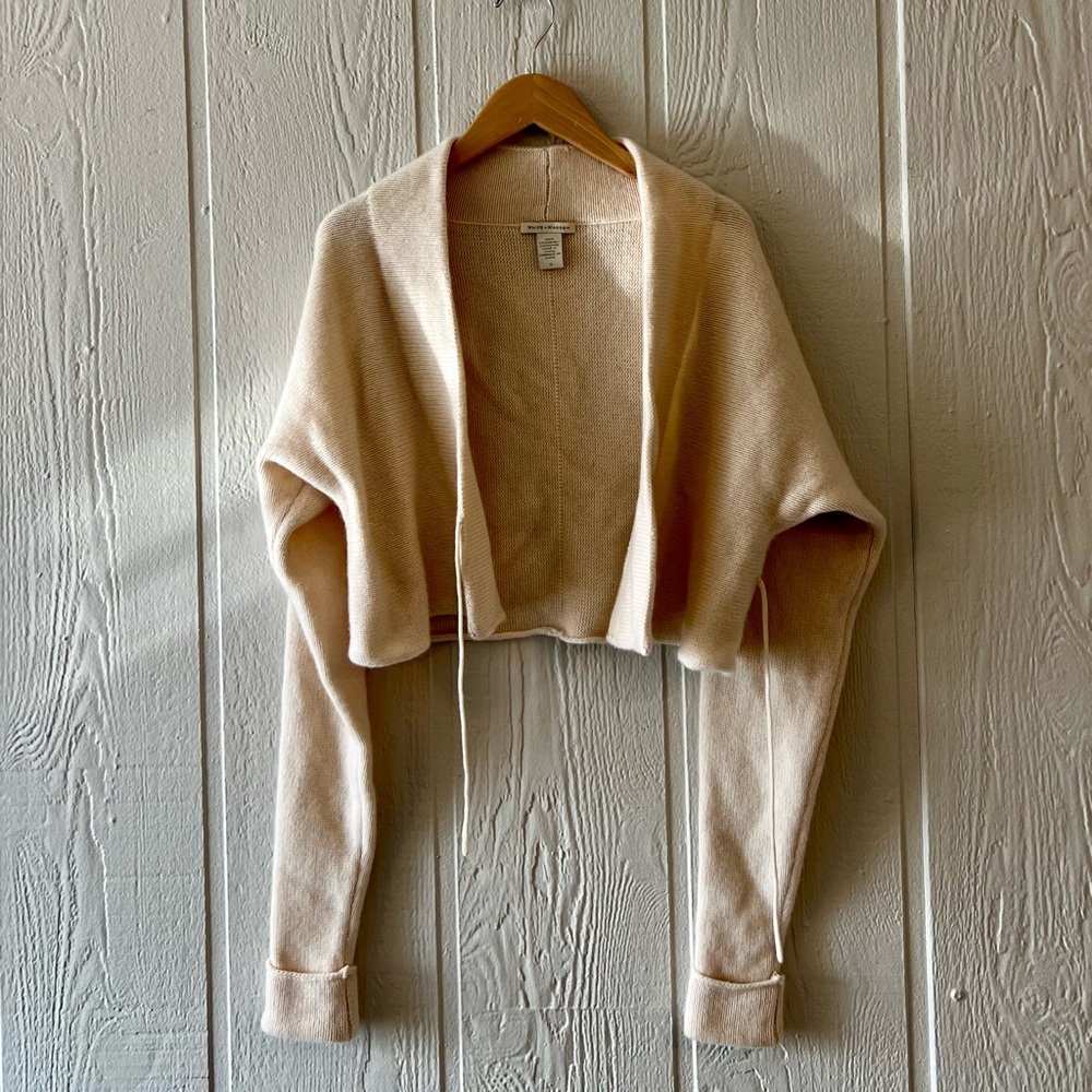 White + Warren Women's Cream Knit Shrug